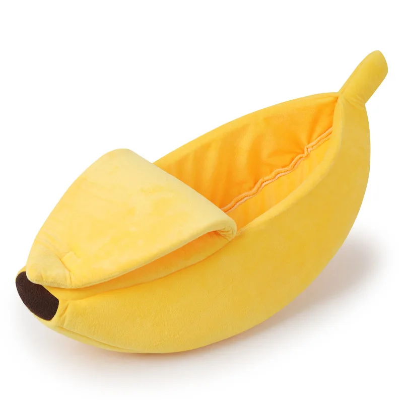 Губка кошачье гнездо закрытый спальный мешок креативный банан-образный питомец |