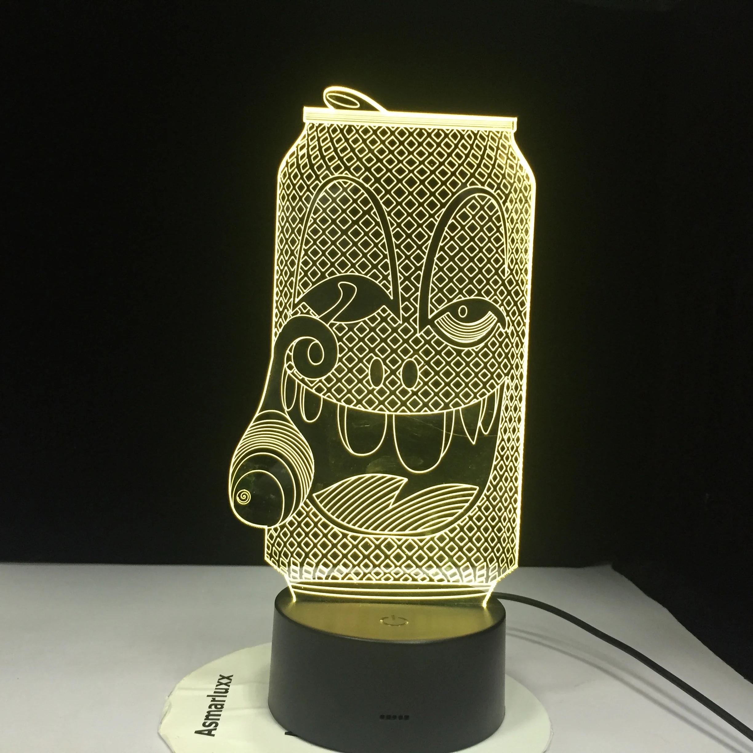 GX626 настольная лампа для курения бутылки 3d красочные ночные светильники