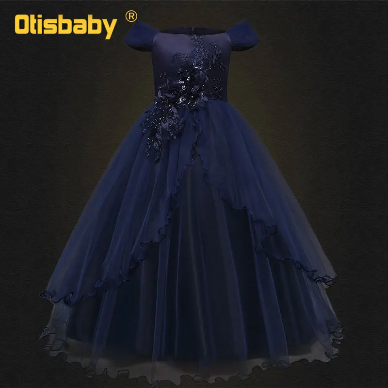 Детские Платья с цветочным рисунком для выпускного вечера свадьбы Вечерние