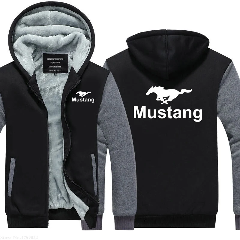 Мужская Флисовая Толстовка Mustang с капюшоном и длинным рукавом зимняя теплая
