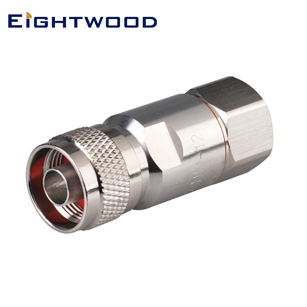 

Eightwood 5PCS N Plug Male RF Coaxial Connector Adapter Clamp Corrugated Copper 1/2" Cable for Antenna WLAN Satellite Systems