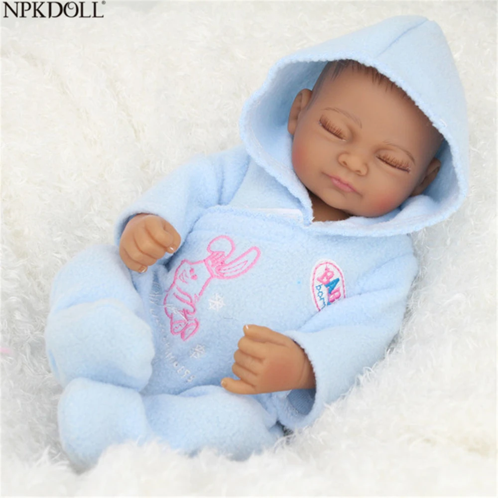 NPKDOLL африканская кукла черная для новорожденных мягкая виниловая силиконовая