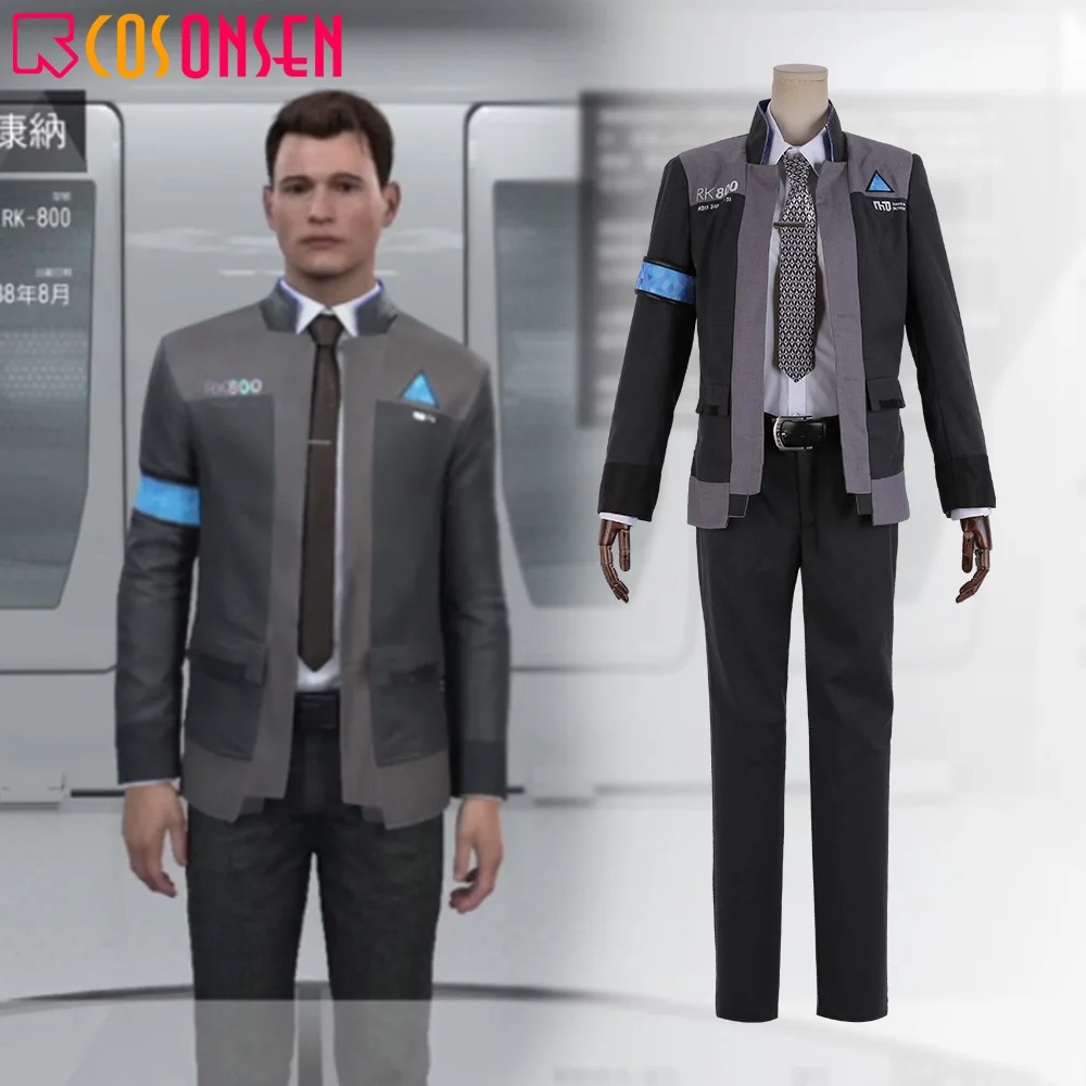 Костюм агента из Детройта стать человеком Коннор RK800 Униформа костюм для косплея