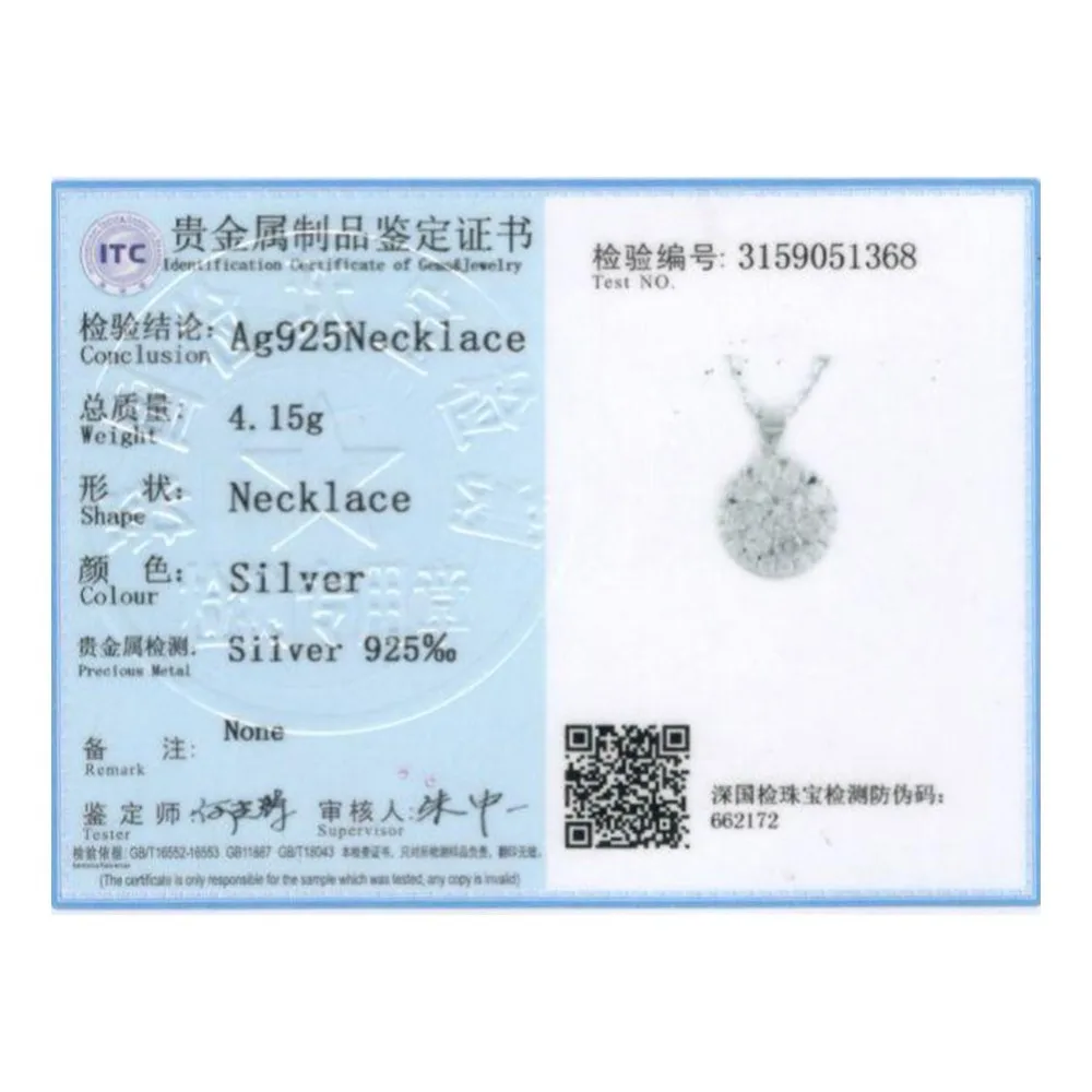 LSTACHi Pendants Necklace 925 Sterling Sliver Fashion Round Shape Zircon Charm S925 Jewelry | Украшения и аксессуары