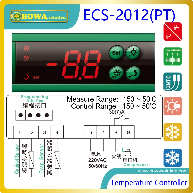 Регулятор температуры для каскадных холодильных установки на 3/4 этапов