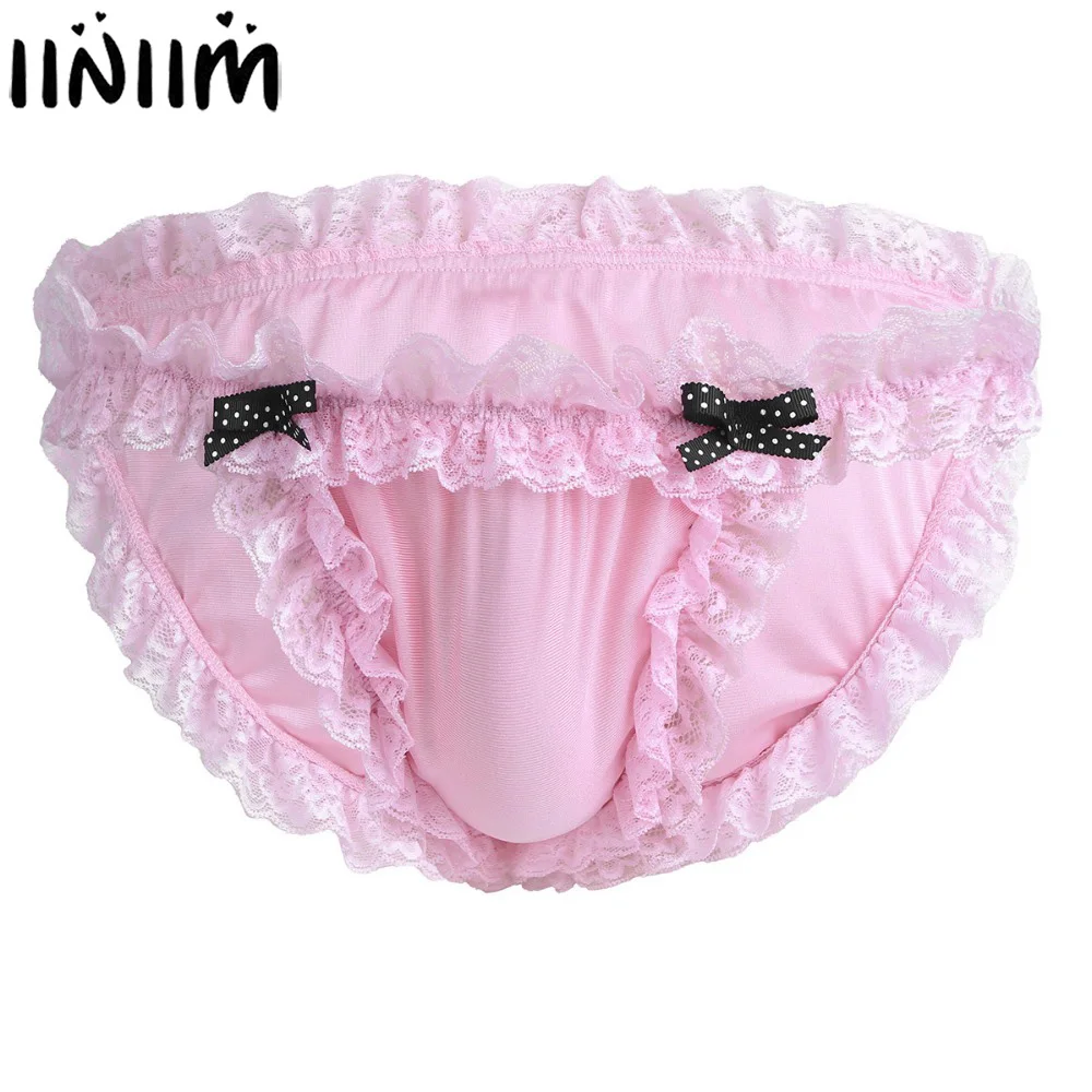 Iiniim мужские трусы сексуальное нижнее белье для мужчин с цветочным кружевом и