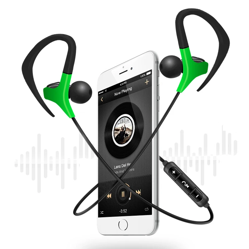 MUSTTRUE NJ2 Беспроводной наушники Bluetooth гарнитуры Спортивные с микрофоном для
