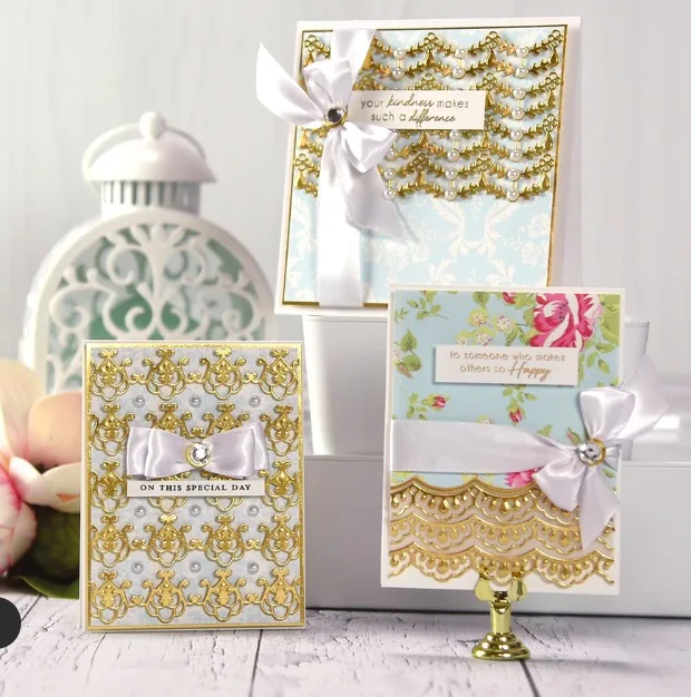 4 шт кружева край металла резки штампы DIY высечки трафарет декоративные