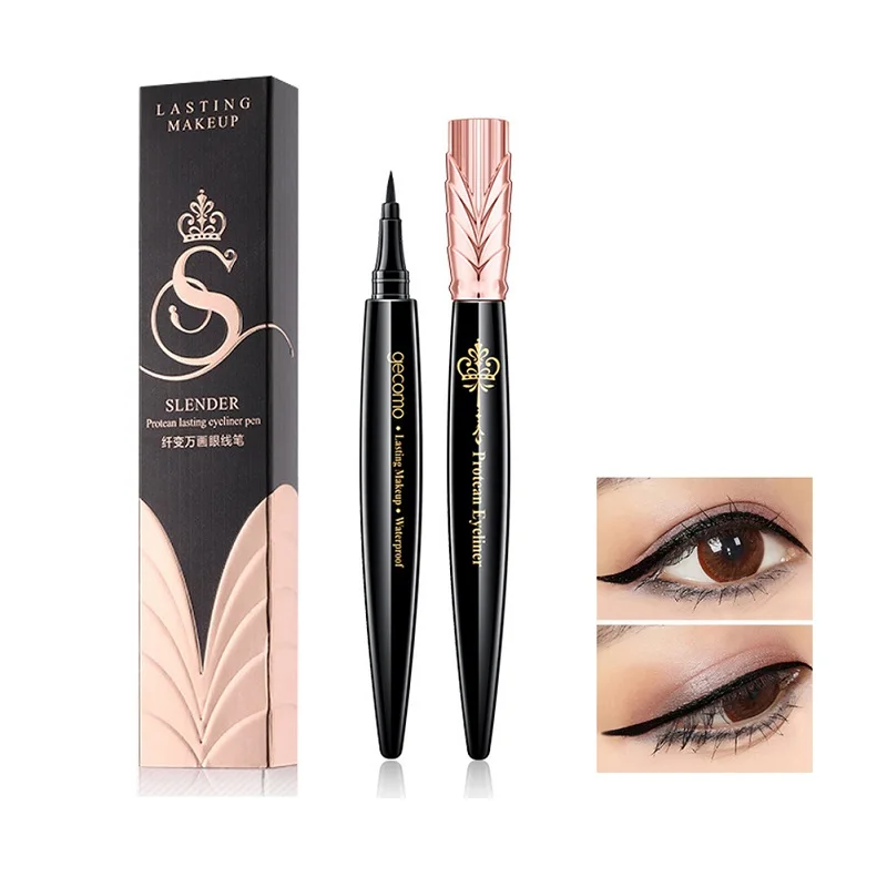 Hot Sell 1pcs Very Fine Long Lasting Waterproof Black and Deep Brown Liquid EyeLiner Eye Liner Pen Pencil Makeup Cosmetic Tool |