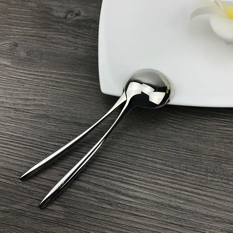 1 шт. металлическая ложка для супа из нержавеющей стали набор посуды круглой