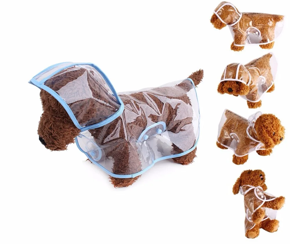

Dog Clothes transparent raincoat light clothes waterproof beautiful small dog raincoat with hood