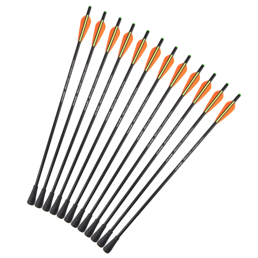 20 Inches Fiberglass Crossbow Arrow Diameter 8.8mm with Rubber Tip for Target Archery Hunting Shooting | Спорт и развлечения