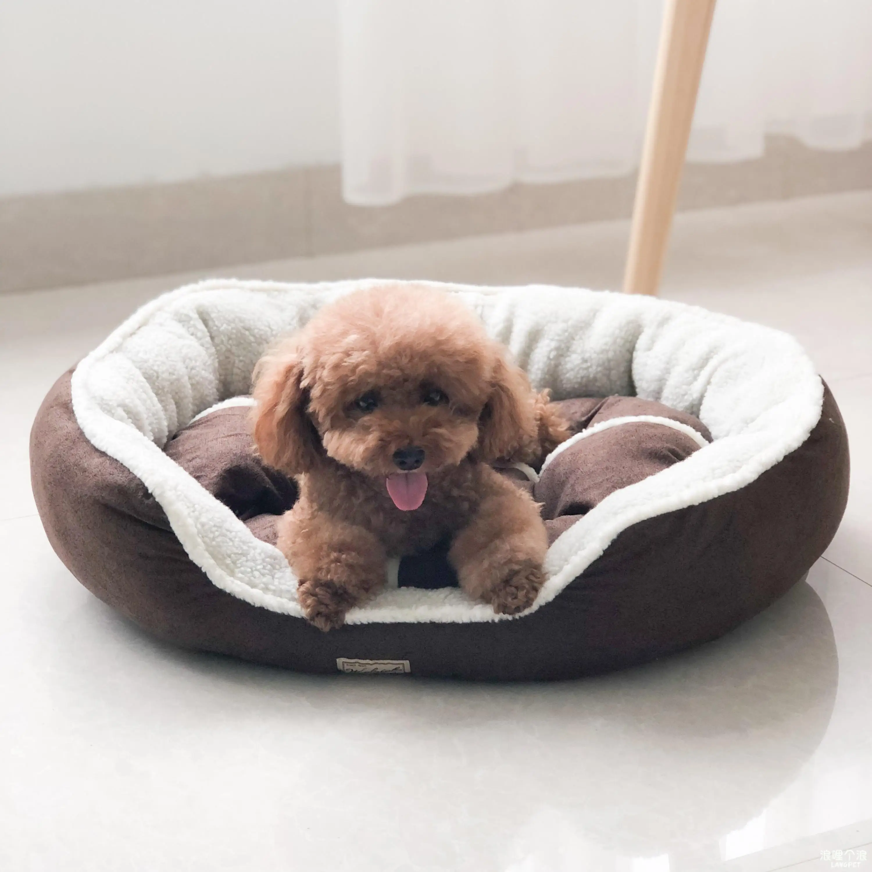 Съемные и моющиеся плюшевые кровати для собак роскошные маленьких/средних домик