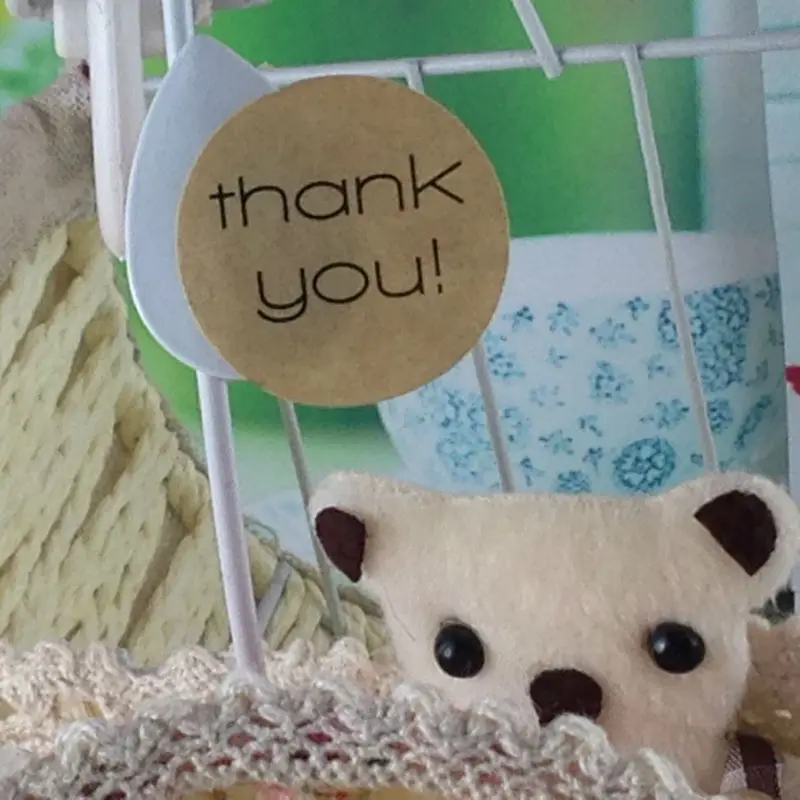 Самоклеящиеся Стикеры Thank You стикеры из крафт бумаги диаметром 3 см для рукоделия