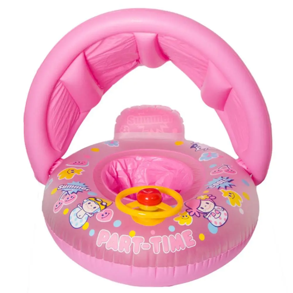 

Надувной детский тент плавающий круг кольцо детское сиденье с солнцезащитным козырьком плавательный бассейн