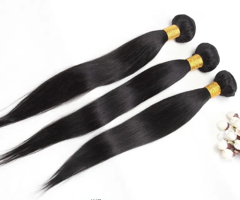 Mixed Long Length Straight Malaysian Hair Weave Grade 5A Extension 26&quot 28&quot 30&quot 32&quot In Stock Free Shipping |