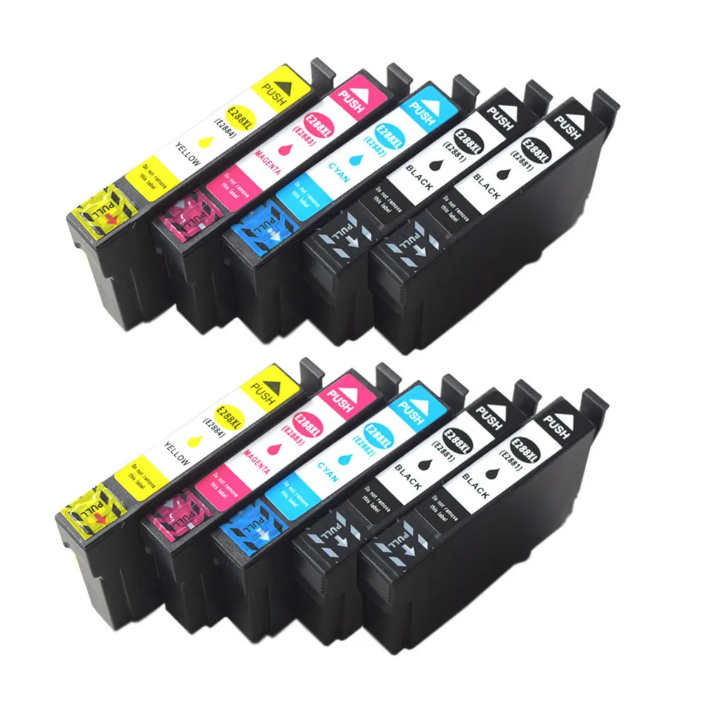 10x 288 288XL Ink Cartridge Compatible for Use in Expression Home XP-330, XP-340, XP-430 XP-440 XP-434 XP-446 Printers