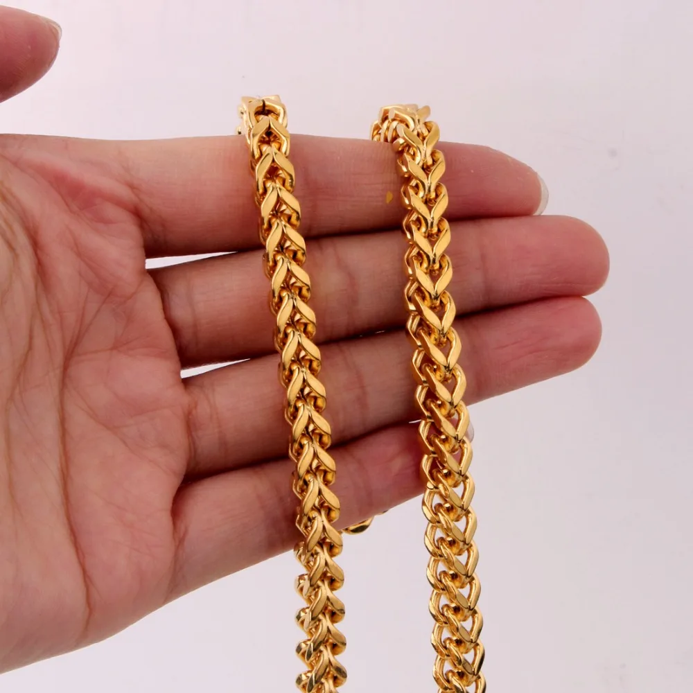 6MM New Arrive Stainless Steel Silver Color/Golden/Black/Rose Golden Lobster Buckle Figaro Wheat Chain Men's Women's Necklace |