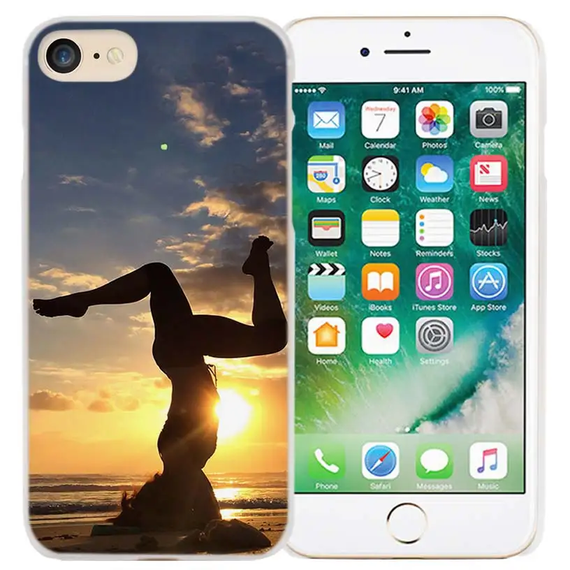18 Чехол для телефона Aum Om Yoga ДЛЯ iPhone X, 6, 6 S, 7, 8 Plus, 5S, SE, 5, 4S, 4, 5c, прозрачный жесткий чехол из поликарбоната, пластиковый чехол, милый чехол для телефона - Цвет: 18