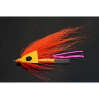 tigofly 12 pcslot orange feather tube fly streamer fly salmon trout steelhead fly fishing flies lures