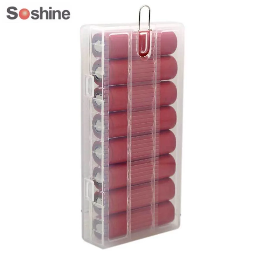 5 шт./лот Soshine 8X18650 чехол для аккумулятора 18650 Коробка хранения с крючком |