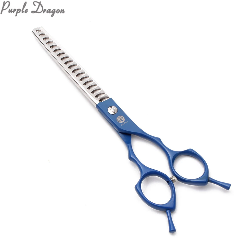 7.0" 440C Blue Professional Grooming Scissors Kit Thinning Shears Straight Dog Animal Finger Rest Z9029 | Красота и здоровье