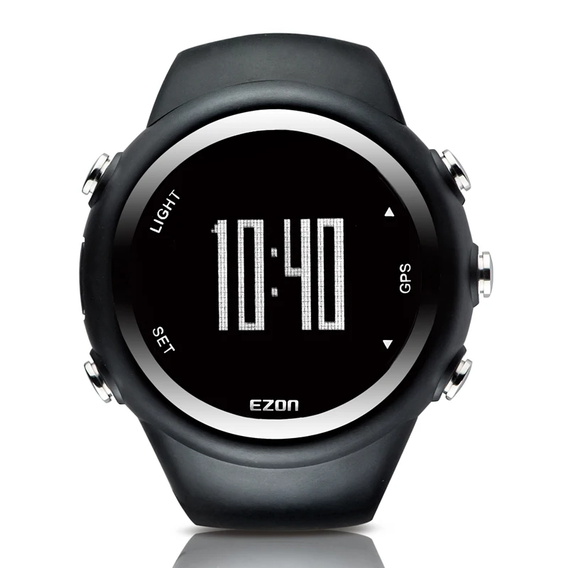 Free Shipping Original 24mm Black Silicone Rubber Watch Strap Waterproof Sports Watch Band For WristsWatch EZON T031