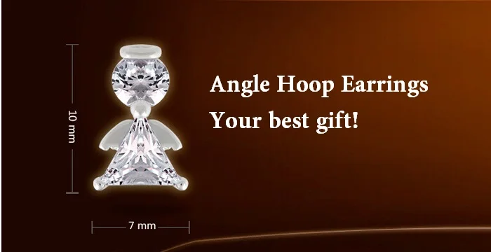 MEGREZEN Angel Wings Stud Earring Cute Earrings With Cubic Zirconia For Women Bijouterie Brincos Para As Mulheres Ye025 | Украшения и