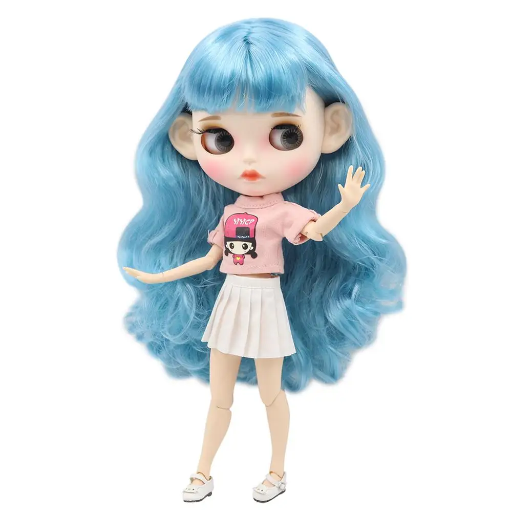 ICY DBS Blyth кукла 1/6 bjd шарнирная белая кожа сустав тело синие волосы матовое лицо