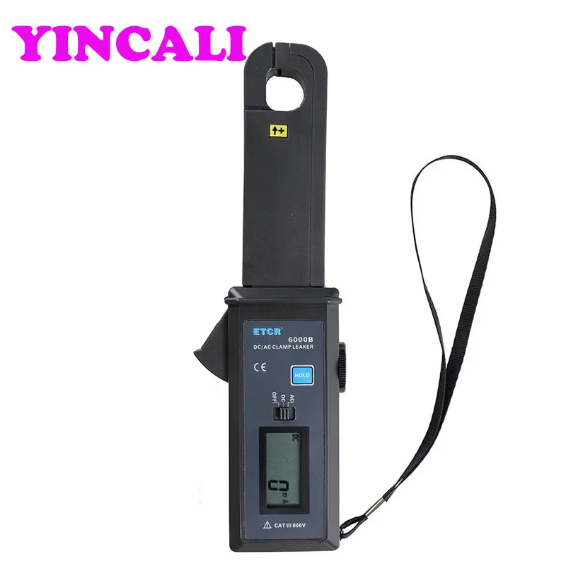 

Высокая Точность DC/AC Зажим измеритель тока утечки ETCR6000B зажим Leaker цифровой амперметр измерения 0mA ~ 60.0A