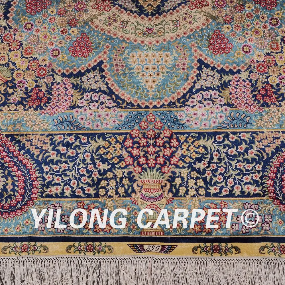 Yilong 5 'x 8' персидские коврики с цветочным узелком ручной работы турецкий