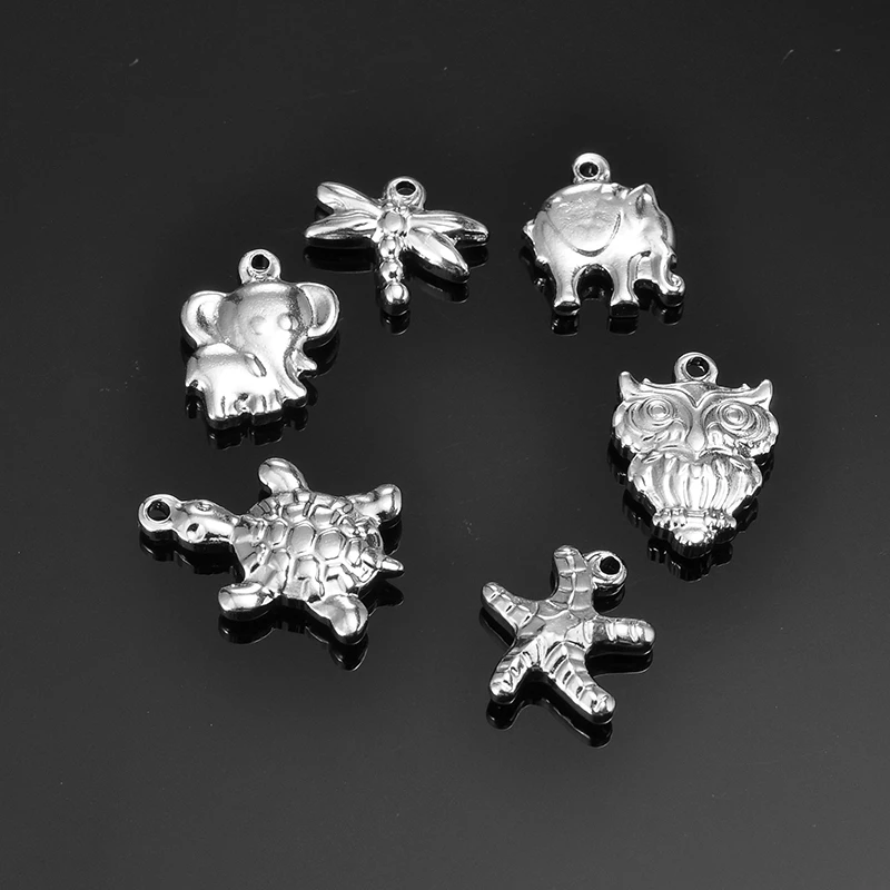 5 шт. Подвеска из нержавеющей стали серебряный колокольчик персик сердце крыло