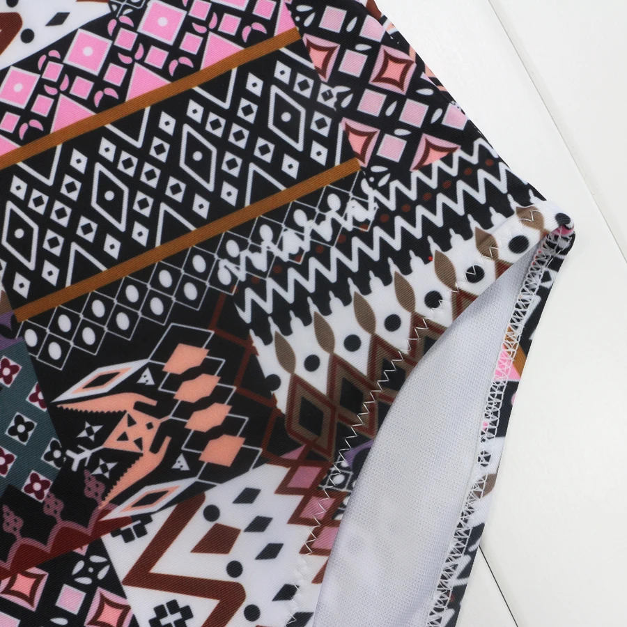 ZMTREE ретро купальники с принтом Женский цельный купальник винтажный пляжный