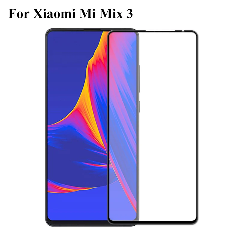 Закаленное стекло Nicotd для xiaomi mi mix 3 полное покрытие Защита экрана mimix защитная