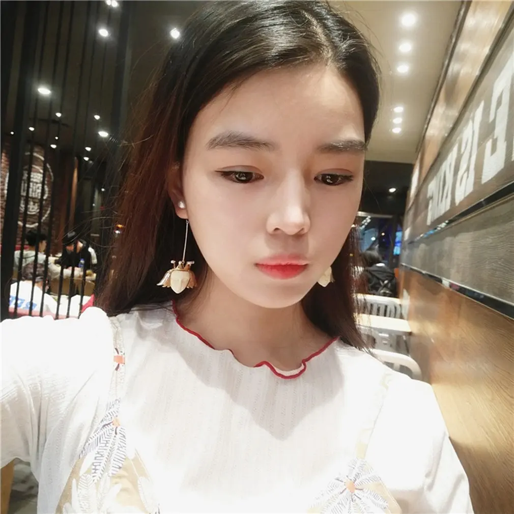 Angel Face дизайнерские серьги для женщин из цинкового сплава Длинные женские