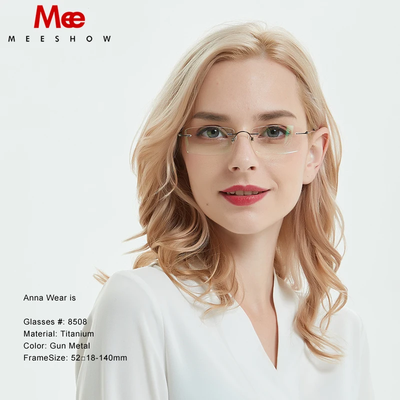 Очки без оправы Meeshow брендовые дизайнерские очки из 100% чистого титана оправа с