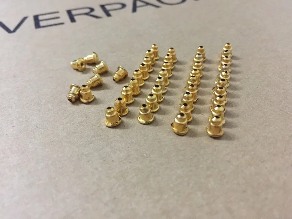 Серьги в форме пули 50 шт. высококачественные серьги белого цвета со штепсельной