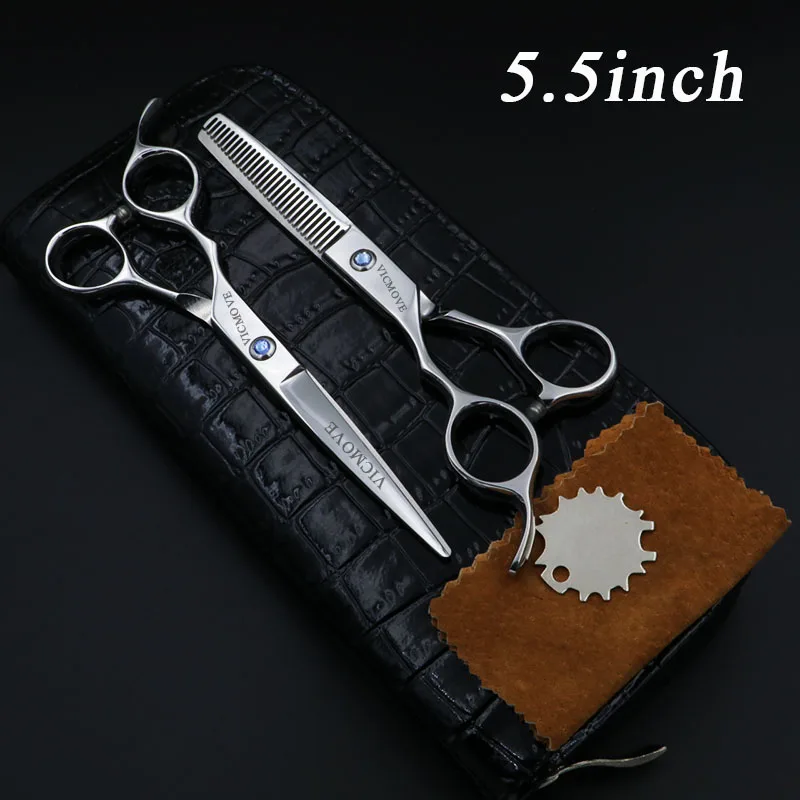 1 set add case 6 дюймов профессиональные ножницы для левшей Парикмахерская резка+ филировочные парикмахерские ножницы Инструменты для стрижки черный стиль - Цвет: 1 set add case