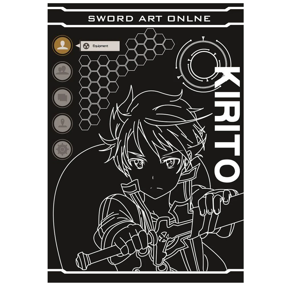 

Anime JK Sword Art Online Kirigaya Kazuto Cosplay Flannel Blanket 1.5*2M Japan Cartoon Kirito Black Bed Sleep Cover Bedding