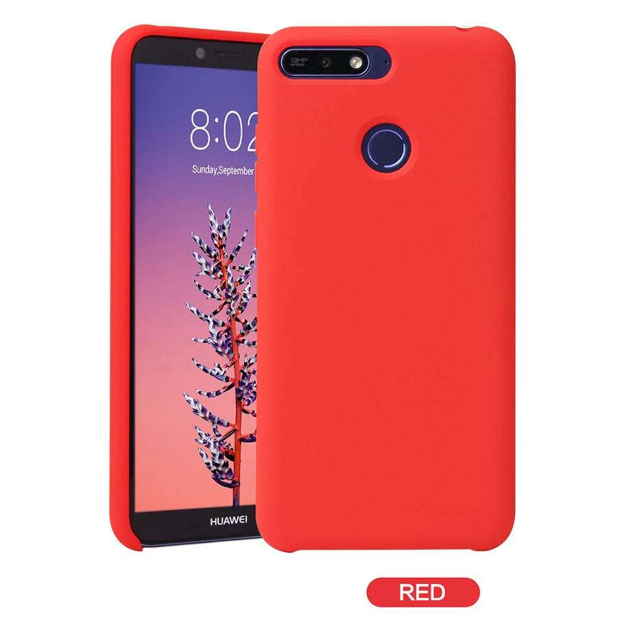 Red Мягкий официальный силиконовый чехол для huawei mate 20 P20 Pro Lite P Smart Y5 Y6 Y7 Prime Y9 Стильный силиконовый чехол из ТПУ - Цвет: Red