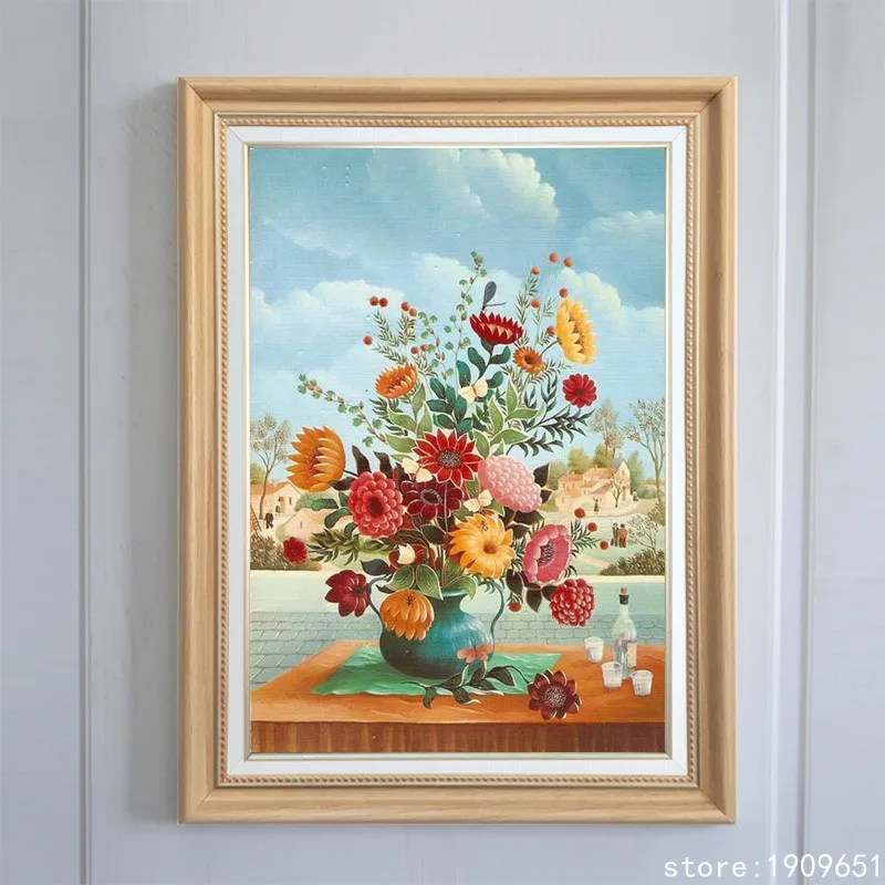 Хлопок без рамки классический цвет цветы холст печать картина маслом