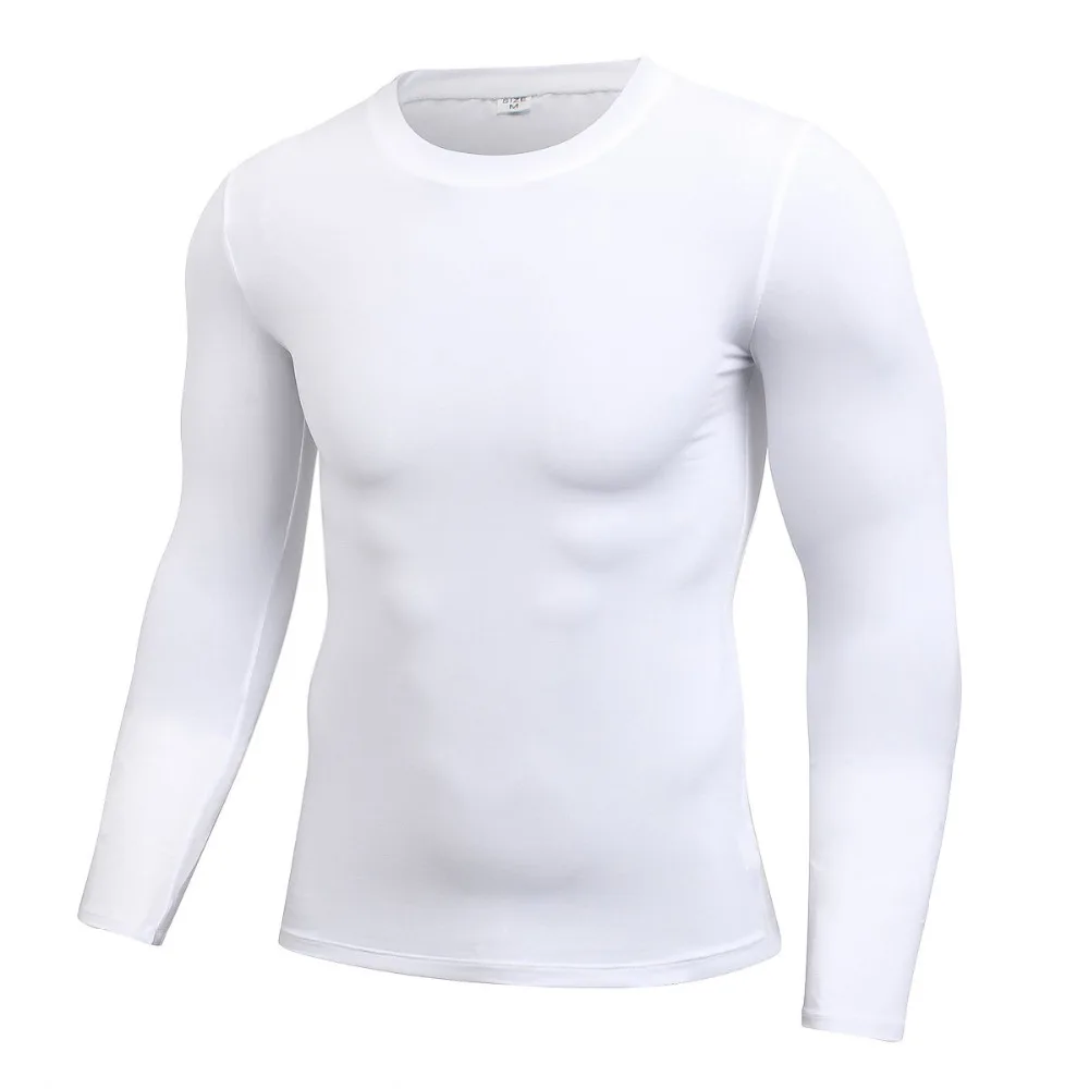 

Autumn Spring Men Long Sleeve Sports Compression Basketball Running Tops Tight T Shirts Fast Drying Fitness GYM Base Layer Tops