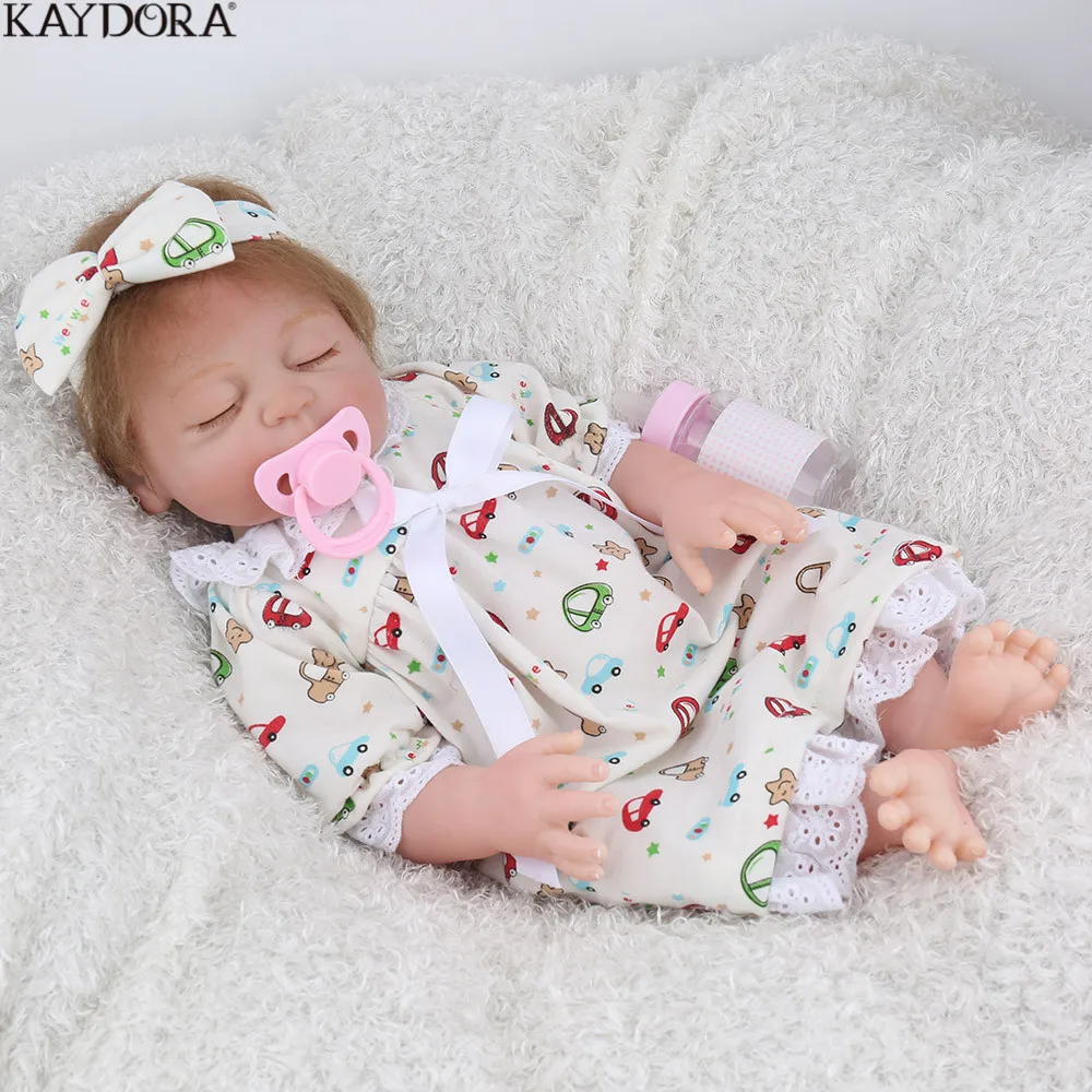 KAYDORA 17 дюймов 43 см полностью силиконовые куклы для новорожденных реалистичные