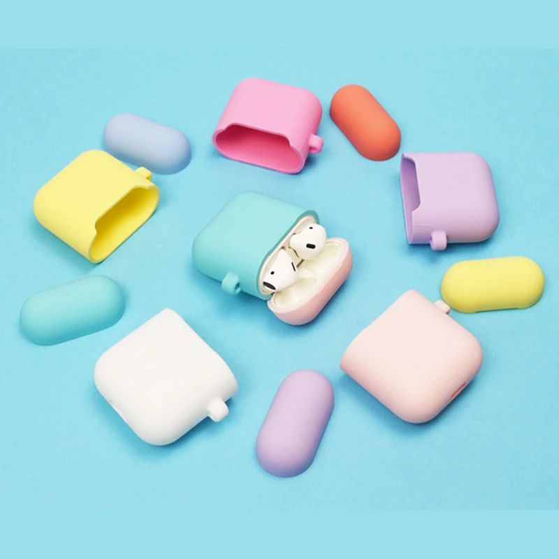 Силиконовый чехол для Airpods чехол противоударный чехол для Airpods зарядная коробка мм 2 мм Ультратонкий чехол для Air Pods Splite чехол с крючком