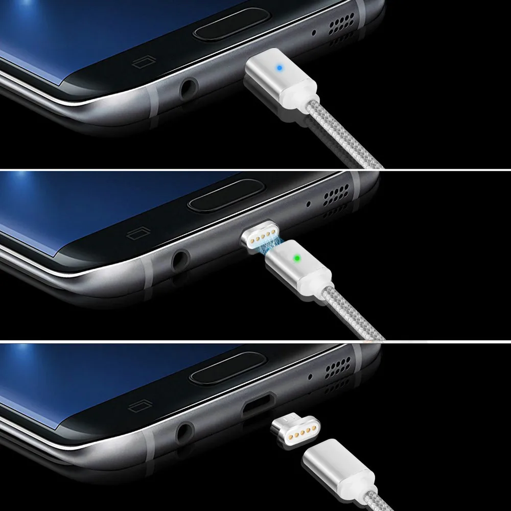 2.4A Магнитный Micro USB зарядный кабель адаптер зарядное устройство для Android Samsung/LG