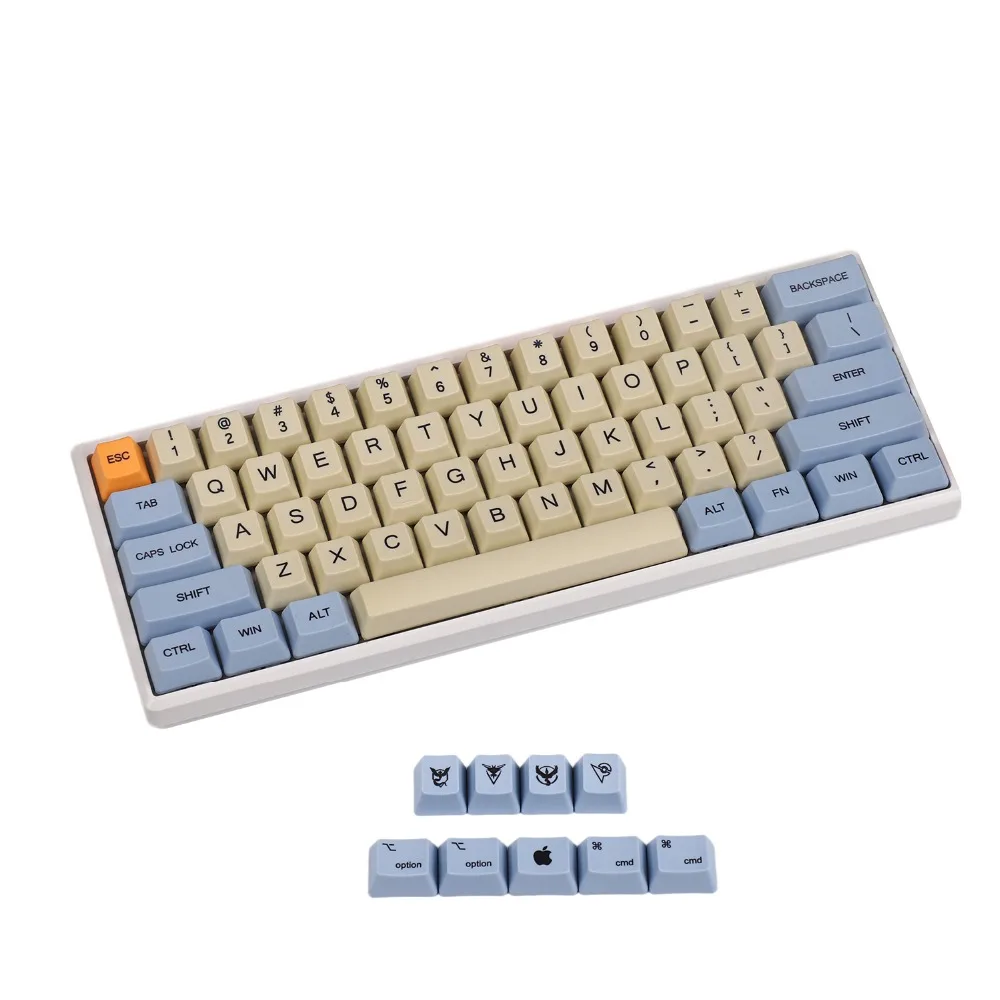 YMDK синий бежевый оранжевый краситель Sub 108 87 61 клавиши Mac толстые PBT OEM профильные