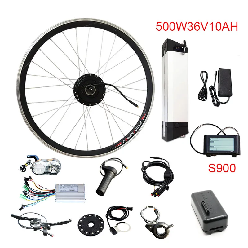 500W36V10AH S900 36V500W электрический велосипед комплект 36V10AH/samsung 36V12AH аккумулятор 20''24''26''700c Мотор колеса ebike конверсионный комплект bicicleta Electronica - Цвет: 500W36V10AH S900