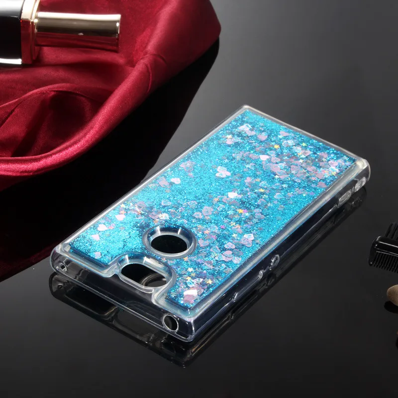 For Fundas Sony Xperia XA2 Case Cover Soft Liquid Glitter Silicone TPU Phone Coque | Мобильные телефоны и аксессуары