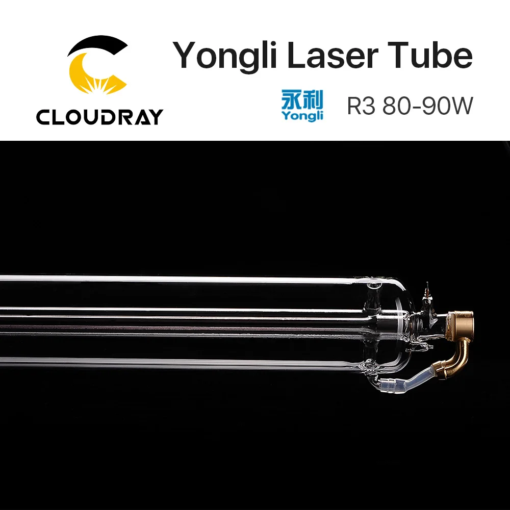 Cloudray Yongli R3 80 Вт CO2 лазерная трубка Деревянный чехол Упаковка Длина 1250 Dia. мм для