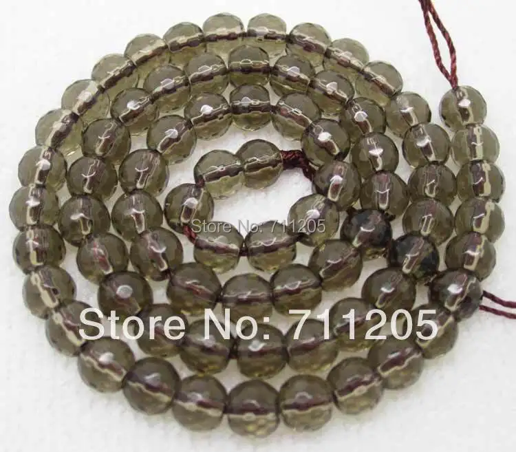 

wholesale 66pcs ,6mm 128Faceted Smoky Quartzs Round Loose Beads ,Min. Order is $10,we provide mixed wholesale for all items !